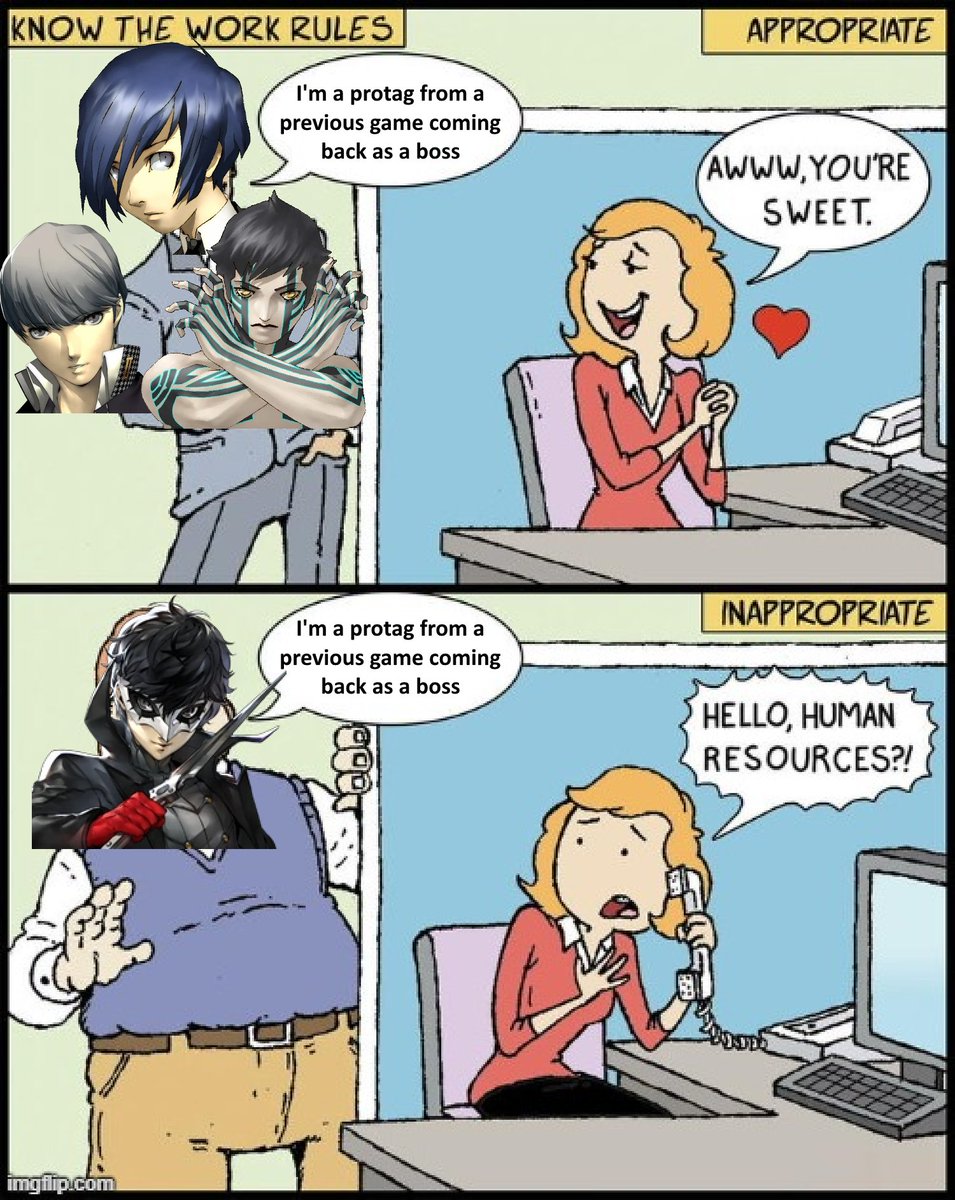 WonderingThomas's tweet photo. Persona fans be like: https://t.co/zP5vgdSODb