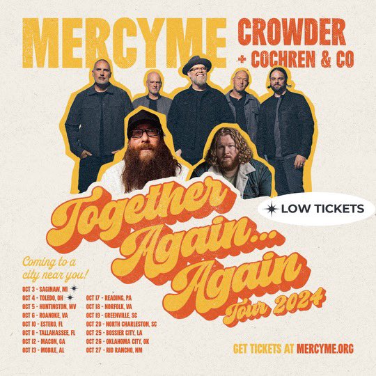 Better get them before they’re gone! 🎟️ 

MercyMe.org