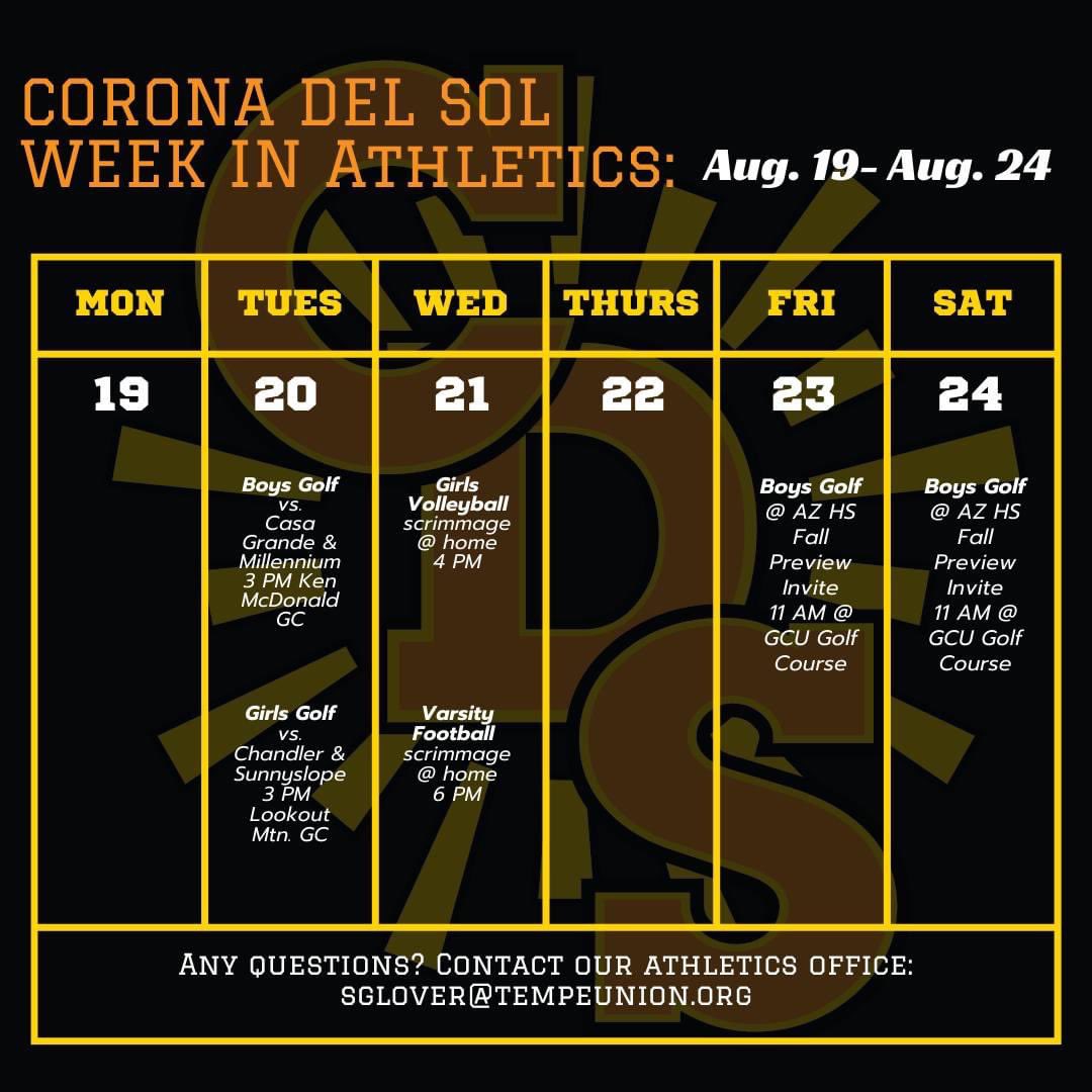 This week in Corona del Sol Athletics: