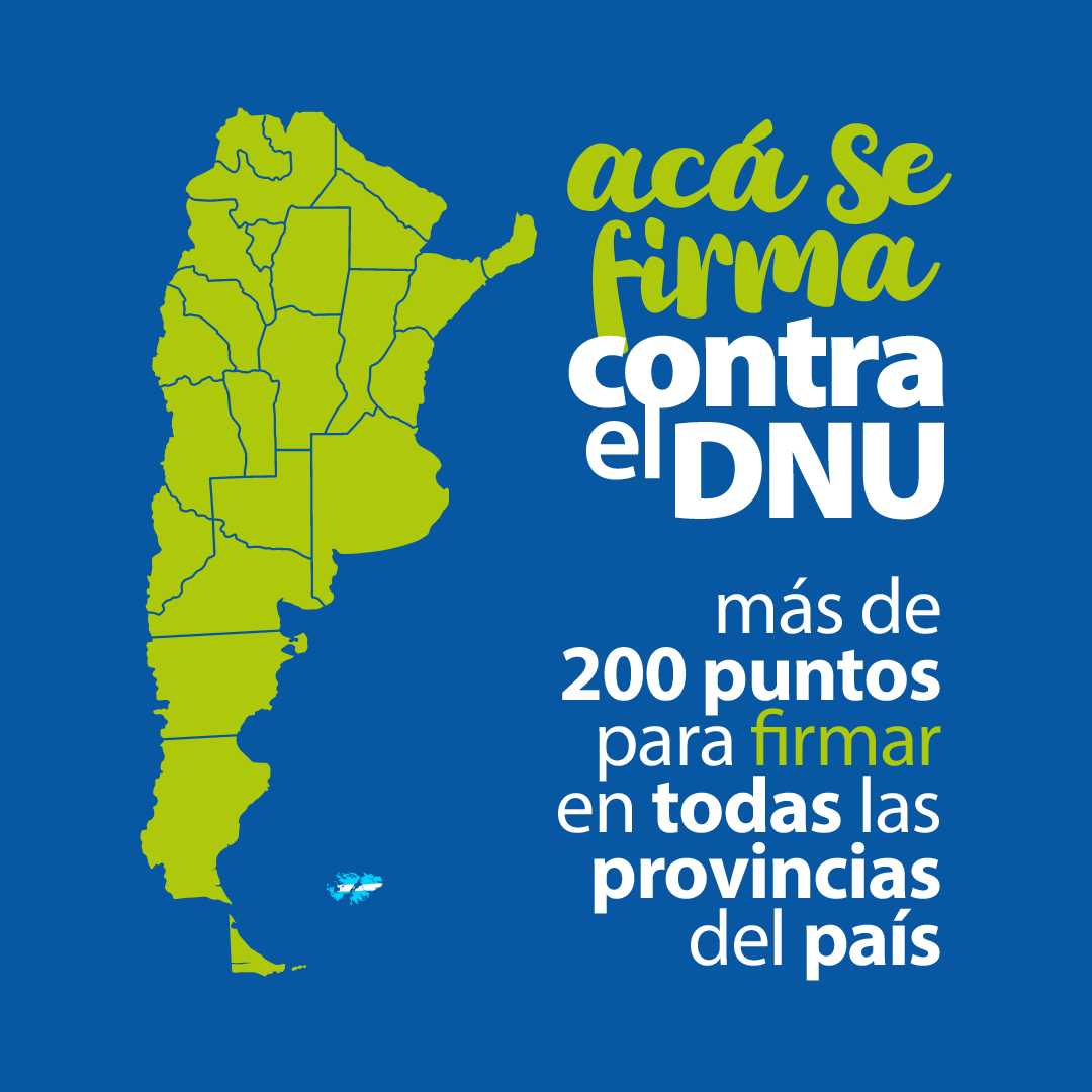 contraelDNU's tweet photo. 📍Más de 200 lugares para firmar #ContraElDNU mañana, en todas las provincias del país https://t.co/zwzsbBRJLS