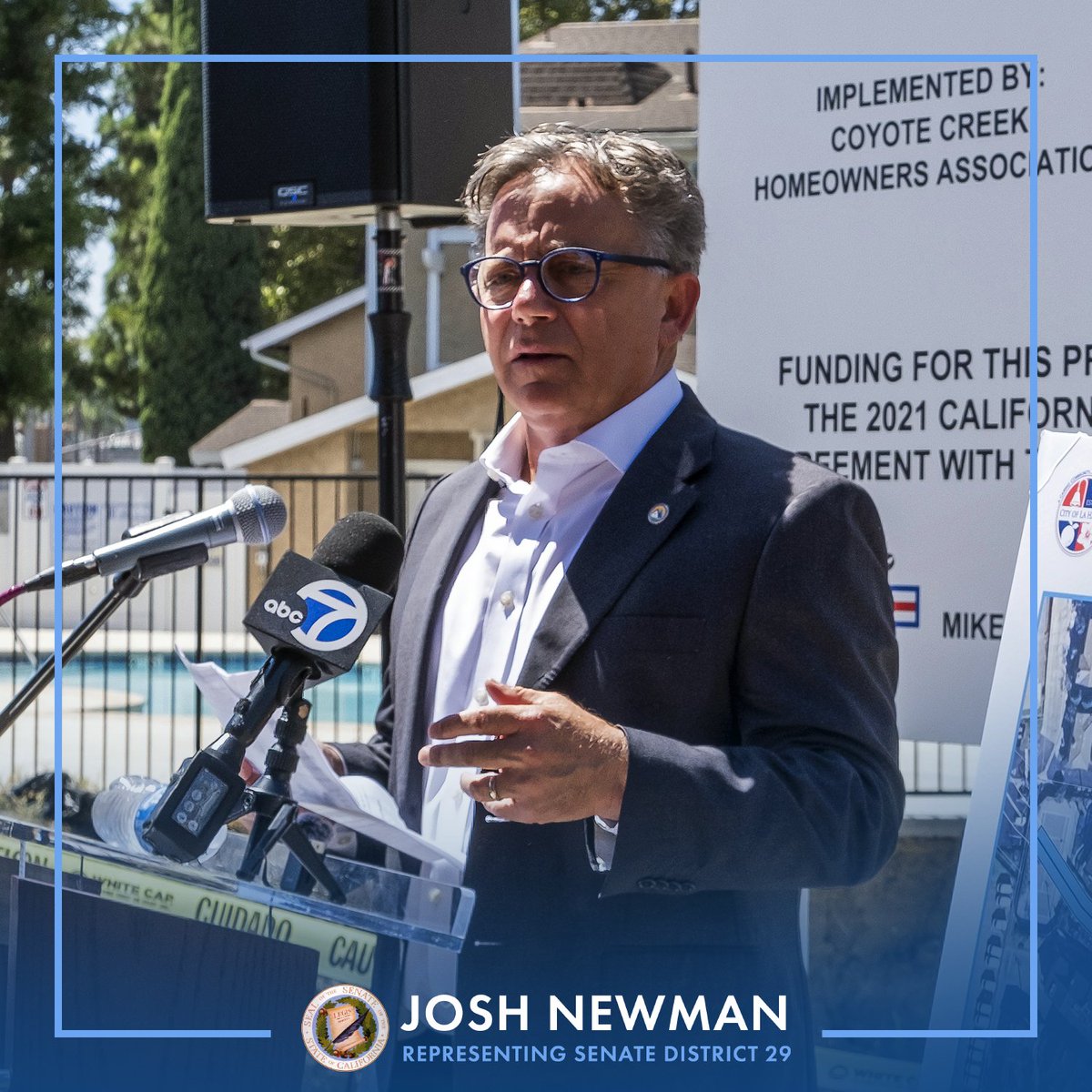Senator Josh Newman tweet media