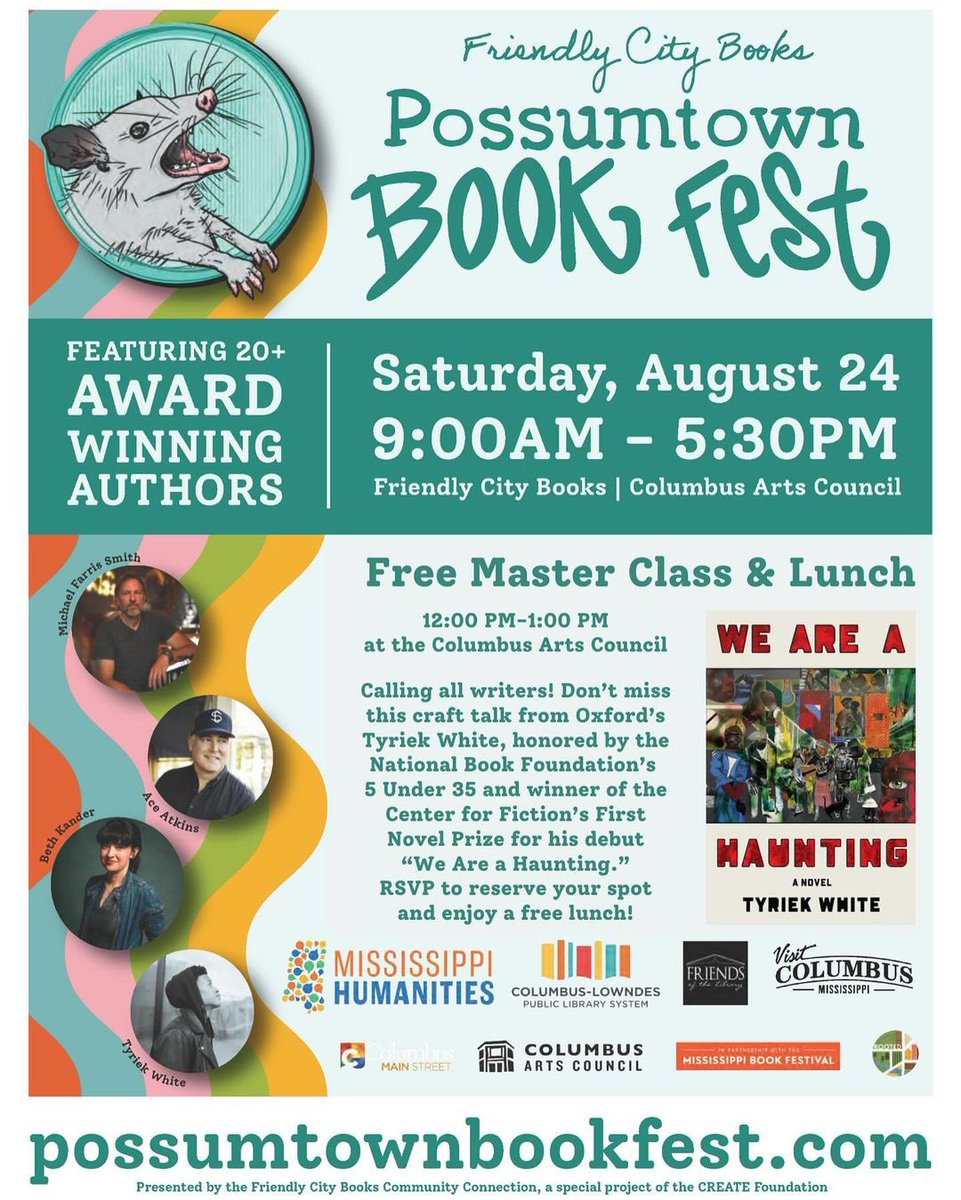 Tyriek White (@nativemindstate) on Twitter photo Giving a craft talk this Saturday about writing and, what Romare Bearden calls, the āpreservation of ritualā. RSVP to reserve a spot and lunch for free ā
bit.ly/4dmpFfP
Grab a bite and hang out! <a href="/ColumbusMSarts/">Columbus ArtsCouncil</a> <a href="/friendlycitybks/">friendlycitybooks</a> Giving a craft talk this Saturday about writing and, what Romare Bearden calls, the āpreservation of ritualā. RSVP to reserve a spot and lunch for free ā
bit.ly/4dmpFfP
Grab a bite and hang out! <a href="/ColumbusMSarts/">Columbus ArtsCouncil</a> <a href="/friendlycitybks/">friendlycitybooks</a>