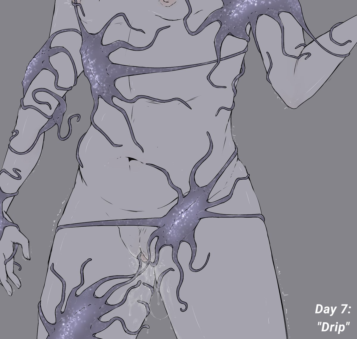 It's a bit embarrassing to show this, but still... yeah. I like to invent different ~horny~ creatures, but I can't draw human bodies at all.

#tentacle #tentacles #tickling #tickle #NSFW #inktober2023