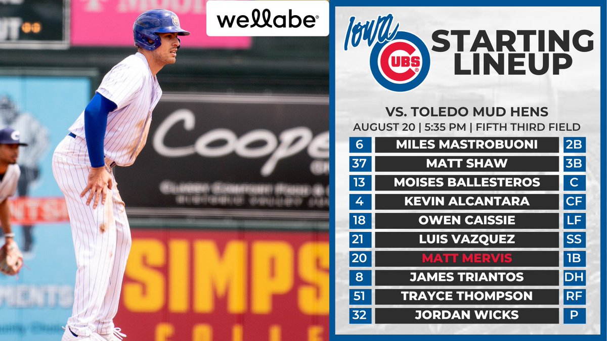 IowaCubs's tweet photo. Welcome back, @mmervis12 ! https://t.co/AuZ6OX3c98