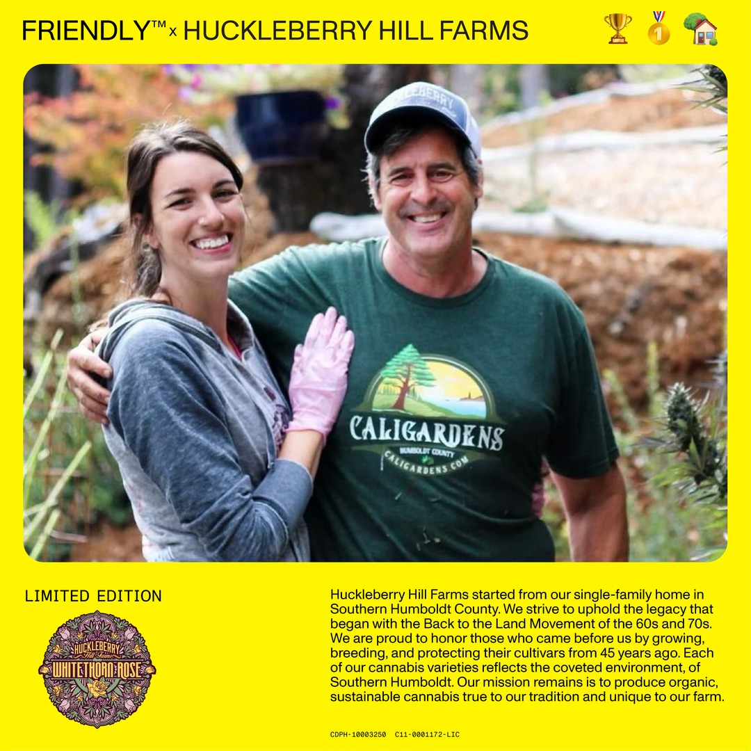Meet Huckleberry Hill Farms, born from a single-family home in Southern #Humboldt County! 🌱 
 
From Farm to Friend, we collaborate with top farmers to bring you Nu-Resin from The Nucleus Project! 🤝✨ Learn more: friendlybrandusa.com/huckleberry-hi…
#HuckleberryHillFarms #Nucleusproject