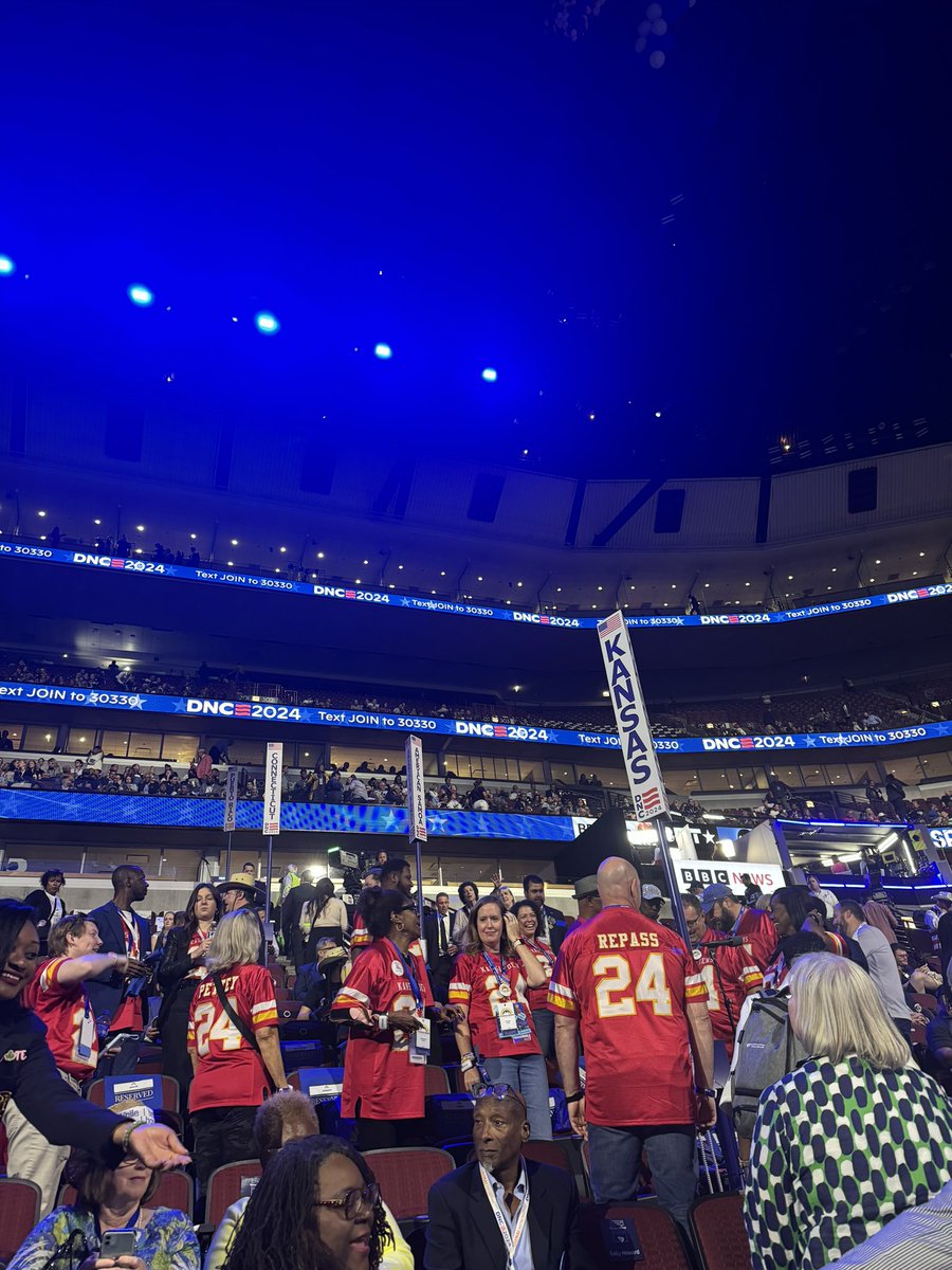 3peat chants coming out of a Chiefs-clad Kansas delegation