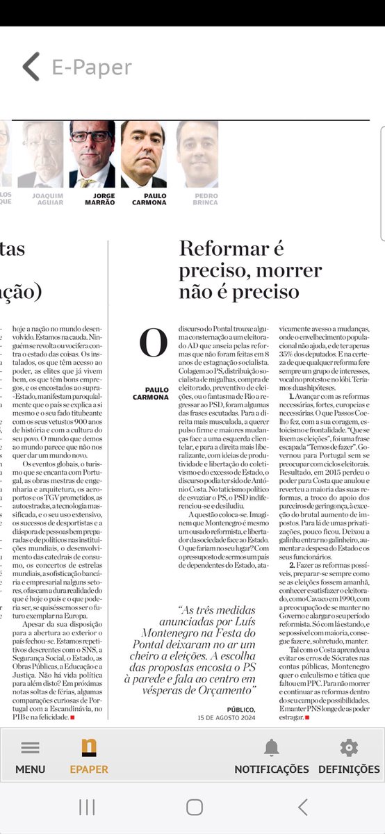 Carmypc's tweet image. O meu artigo de hoje no Negócios