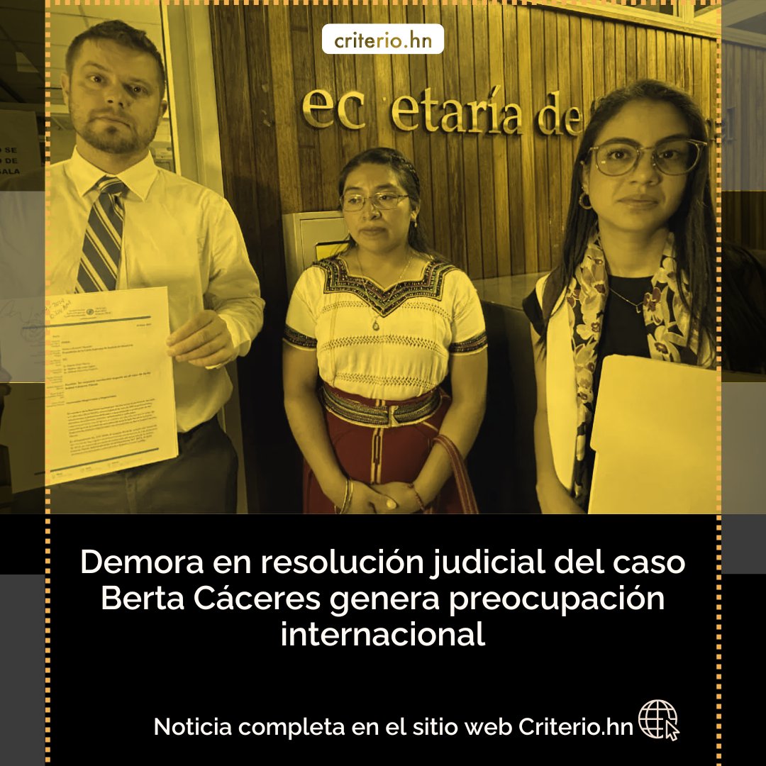 criteriohn's tweet photo. #Honduras| A cuatro y dos años de las lecturas de las sentencias contra los autores materiales y el coautor, respectivamente, en el asesinato de la lideresa lenca, Berta Cáceres, la Sala de lo Penal sigue retrasando el proceso.  

Detalles👇🌐
https://t.co/ysoVfkt2Vv https://t.co/unusANMHFk