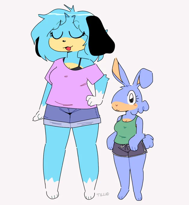 i drew kanina a little tall last time cuz u wouldnt see her otherwise but i think this is more how tall she'd be next 2 flippa.. 