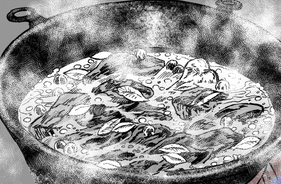 春壱先生(@haruichithm )の『ELDEN RING 遠き狭間の物語』でまた飯(今度は主にエビ)の部分だけ描かせていただいてます〜。春壱先生は途中から「うまそうです」としか言わなくなってました。 #エルデンリング https://t.co/pRaafVAwB5 