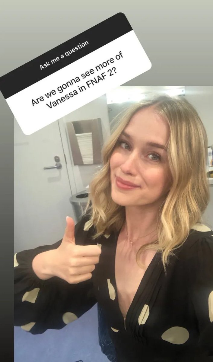FNAFMovieUpdate's tweet photo. ELIZABETH LIAL has confirmed via her Instagram story that she will be returning as VANESSA Shelly/Afton in FIVE NIGHTS AT FREDDY'S 2!

#FNAF #FNAFMovie #FNAFMovie2 https://t.co/2Vueusq4jz