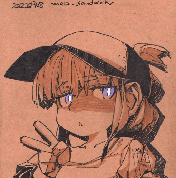 おまねこもあった。#女の子のピースを見せ合うタグ 