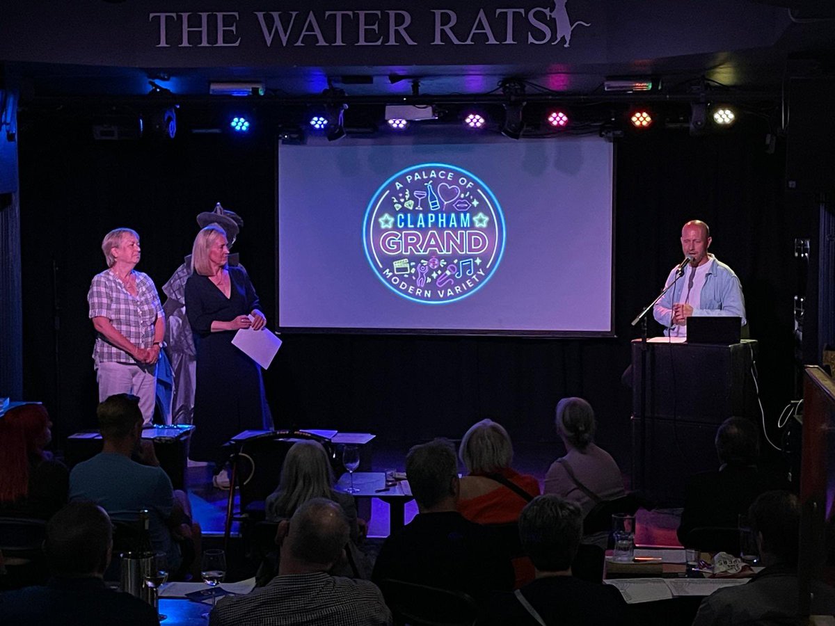 allywolf's tweet photo. Thank you @musichallsoc &amp; @YoungAlison4 for having me chat about @TheClaphamGrand history tonight! I loved meeting so many old patrons, performers or younger relatives of past performers. Obvs threw in a red pen based drawing comp,  word search &amp; keynote presentation too…. https://t.co/26JMdSpOXB