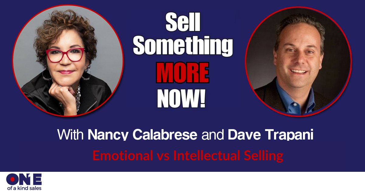 ❓What's more effective in #sales: connecting emotionally or sticking to logic? 🤔In this episode of #SellSomethingMoreNow, Dave <a href="/TrapaniSandler/">David</a> and I dive into Emotional vs. Intellectual Selling. oneofakindsales.com/sell-something…