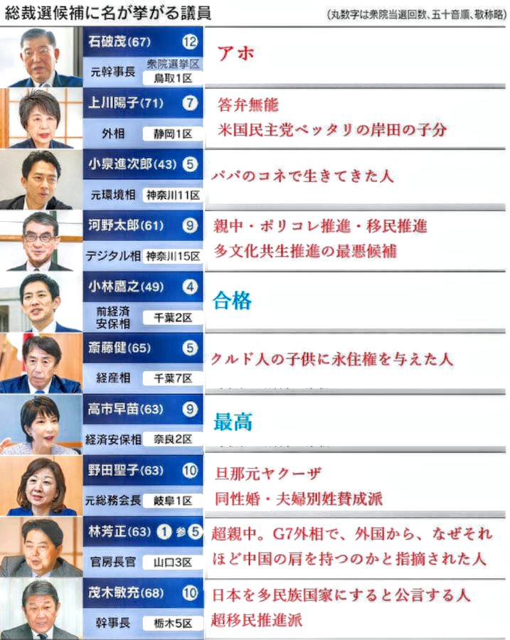 airi_fact_555's tweet photo. 普通に考えて高市早苗大臣🎌一択だね https://t.co/TkwJr5mZG2