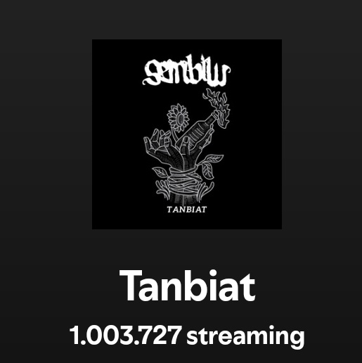sembiluofficial's tweet photo. Album pertamaku bertajuk 'Tanbiat!' tembus 1jt streaming di spotify.. Terimakasih🌻 https://t.co/dPk28TrzaO