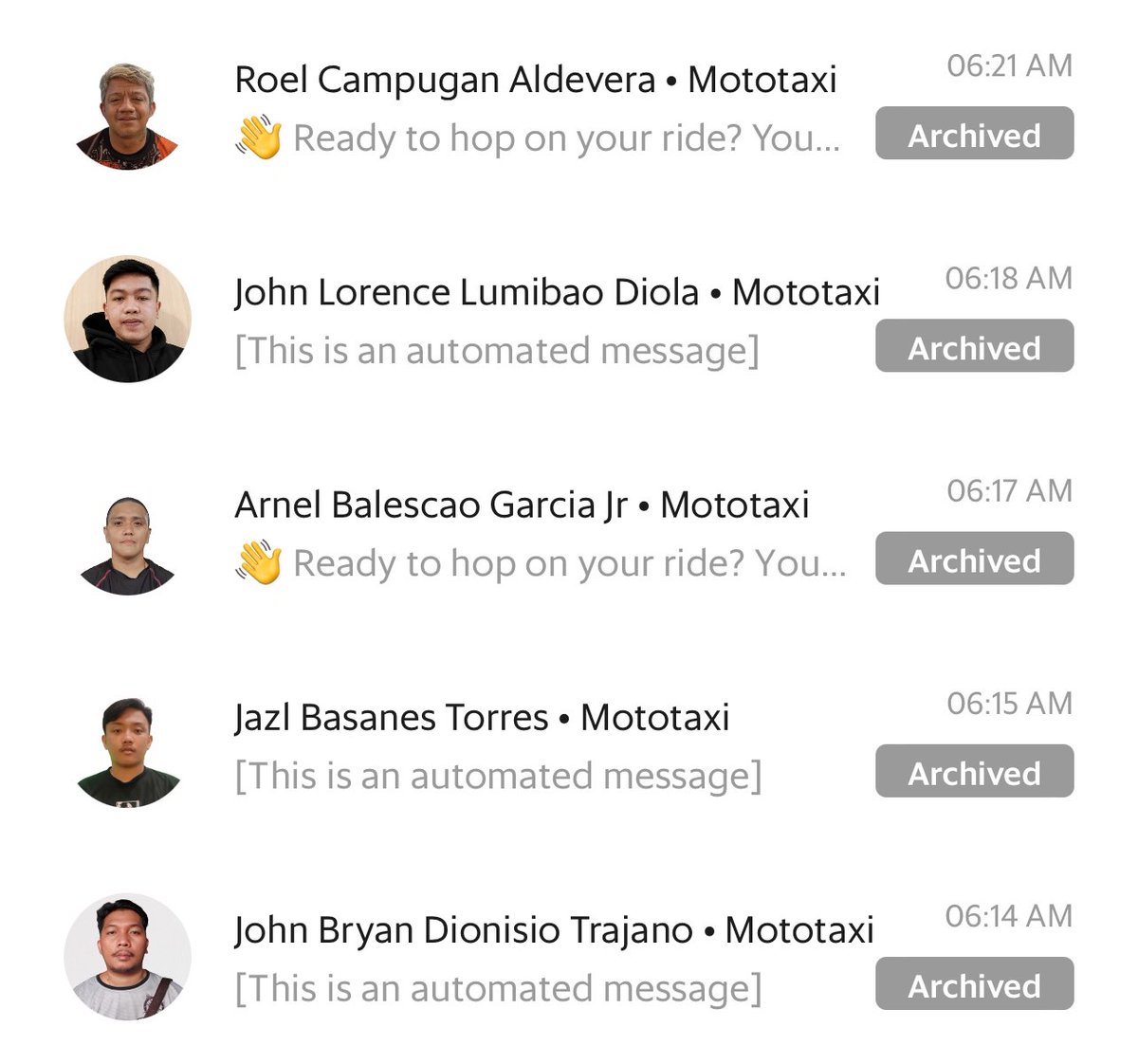 Just this morning, they all cancelled my booking. Ang galing ng riders ng <a href="/moveitph/">MoveIt_PH</a> <a href="/grabph/">Grab Philippines</a>