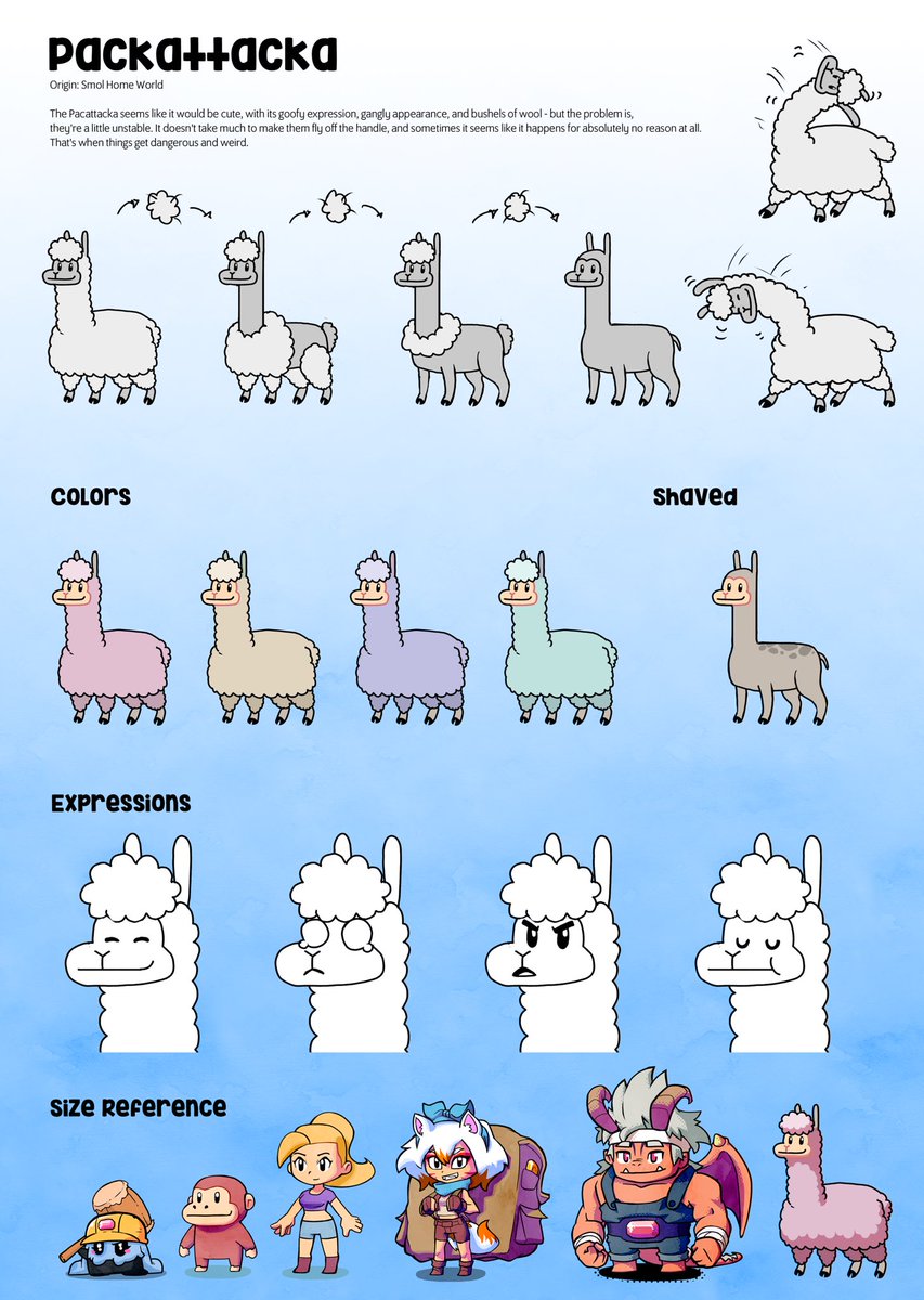 𝗠𝗲𝗲𝘁 𝘁𝗵𝗲 𝗣𝗮𝗰𝗸𝗮𝘁𝘁𝗮𝗰𝗸𝗮🦙

With its goofy grin and fluffy coat, the Packattacka looks like a bundle of joy. But beware! It’s a wooly time bomb ready to explode at the slightest sneeze. Cute one minute, chaos the next!

Got what it takes to tame the fluff? 😂👇