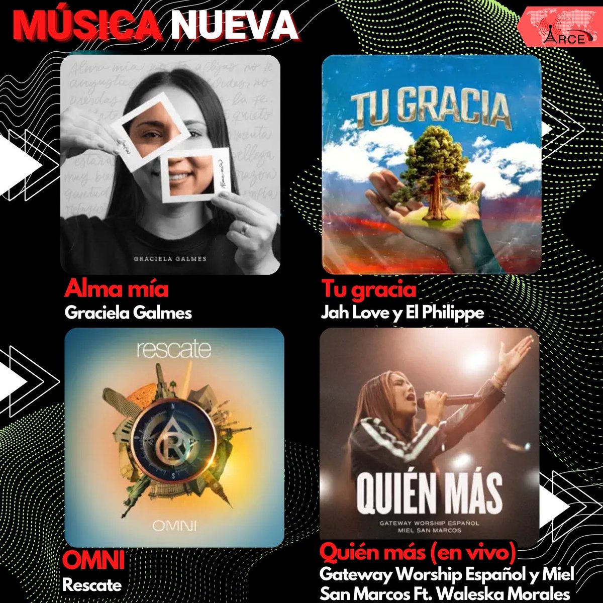 🎵 La semana pasada se lanzaron: 15 sencillos, 11 videoclips y 2 álbumes en la industria musical cristiana en español.

🎙 Ya suenan en nuestras radios miembros.

#IndustriaMusical #IndustriaMusicalCristiana #ARCE #MusicaCristiana