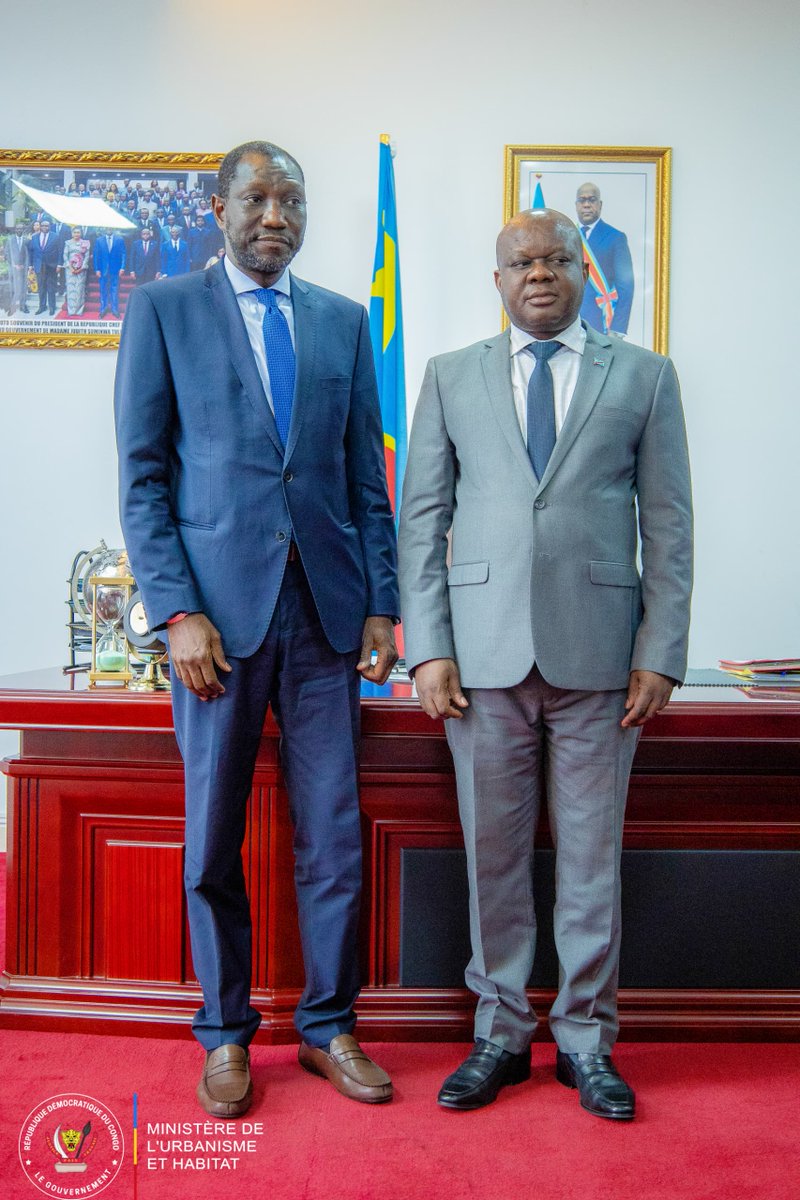 Ministère de l'Urbanisme et Habitat-rdc (@urbanismerdc243) on Twitter photo Ce mardi 20 août 2024, Son Excellence <a href="/CrispinMbadu/">Crispin Mbadu</a> , Ministre de l'Urbanisme et Habitat, a reçu Mr Sylla, Directeur Régional de l'ONU-Habitat. Cette rencontre a été l'occasion d'aborder plusieurs sujets d'importance capitale pour le développement urbain en RDC. Ce mardi 20 août 2024, Son Excellence <a href="/CrispinMbadu/">Crispin Mbadu</a> , Ministre de l'Urbanisme et Habitat, a reçu Mr Sylla, Directeur Régional de l'ONU-Habitat. Cette rencontre a été l'occasion d'aborder plusieurs sujets d'importance capitale pour le développement urbain en RDC.