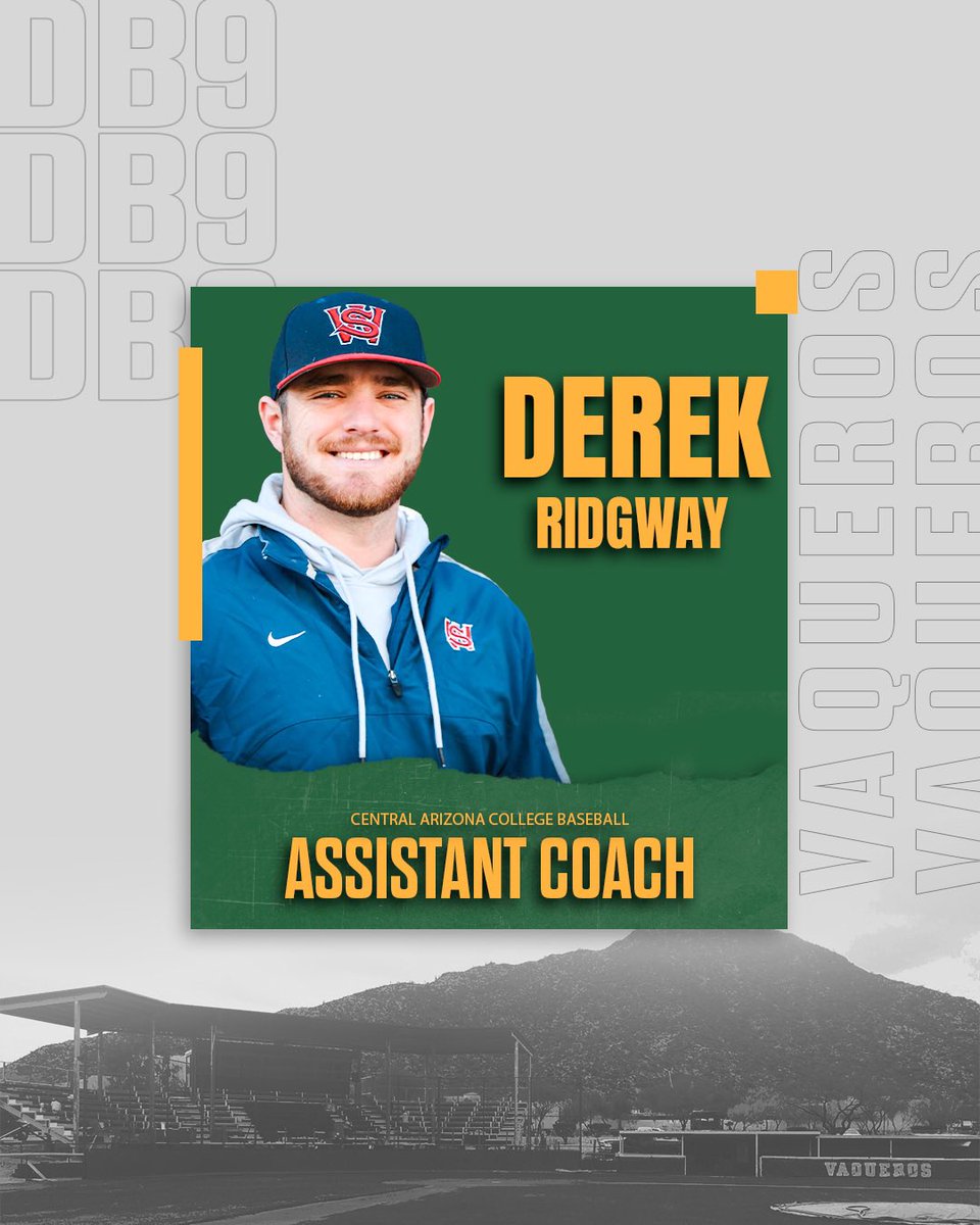 New Coach in town🕺  
Coach Ridgway joins the Vaqueros after four successful seasons at Southwestern Oregon Community College. As the new Infield Coach, he's focused on enhancing player development and competitiveness, aiming to bring fresh energy and expertise to the team. #DB9