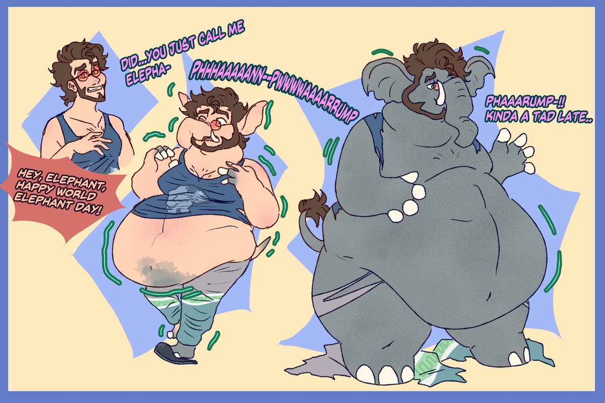 🔞 StrawzTANK!? 🐄 🇨🇦 on X: @DeltaDjinn HAPPY WORLD ELEPHANT DAY,  ELEPHANT! 🐘 What do you mean Im late?? I already TFed you...dont think  its gonna wear off anytime soon (Wanted to