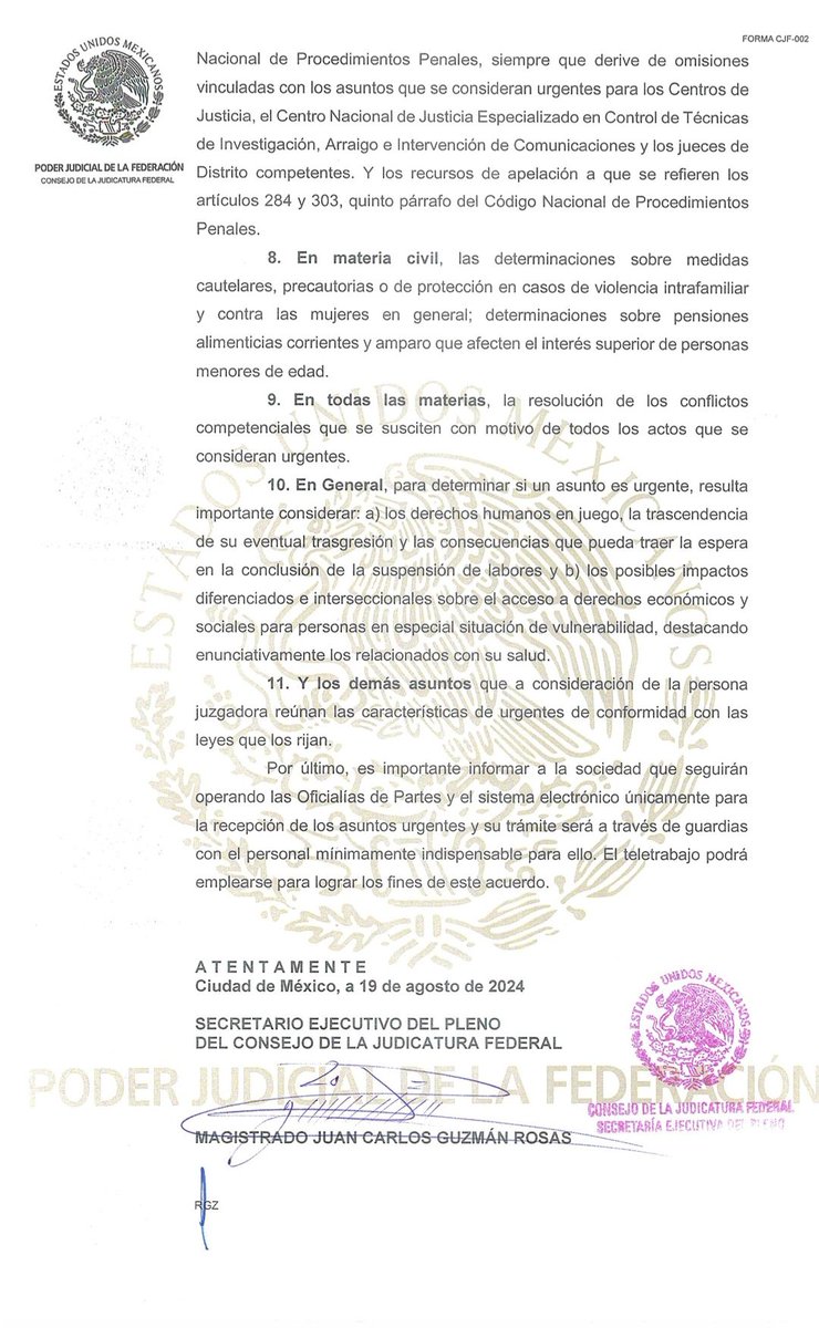 JonathanYllesc1's tweet photo. En el Poder Judicial estamos en un paro de labores; sin embargo, atenderemos los casos de urgencia. #ReformaJudicial #ReformasAlPoderJudicial #PoderJudicialdelaFederacion #PoderJudicialDeLaFederación https://t.co/DpSfqVTGQj