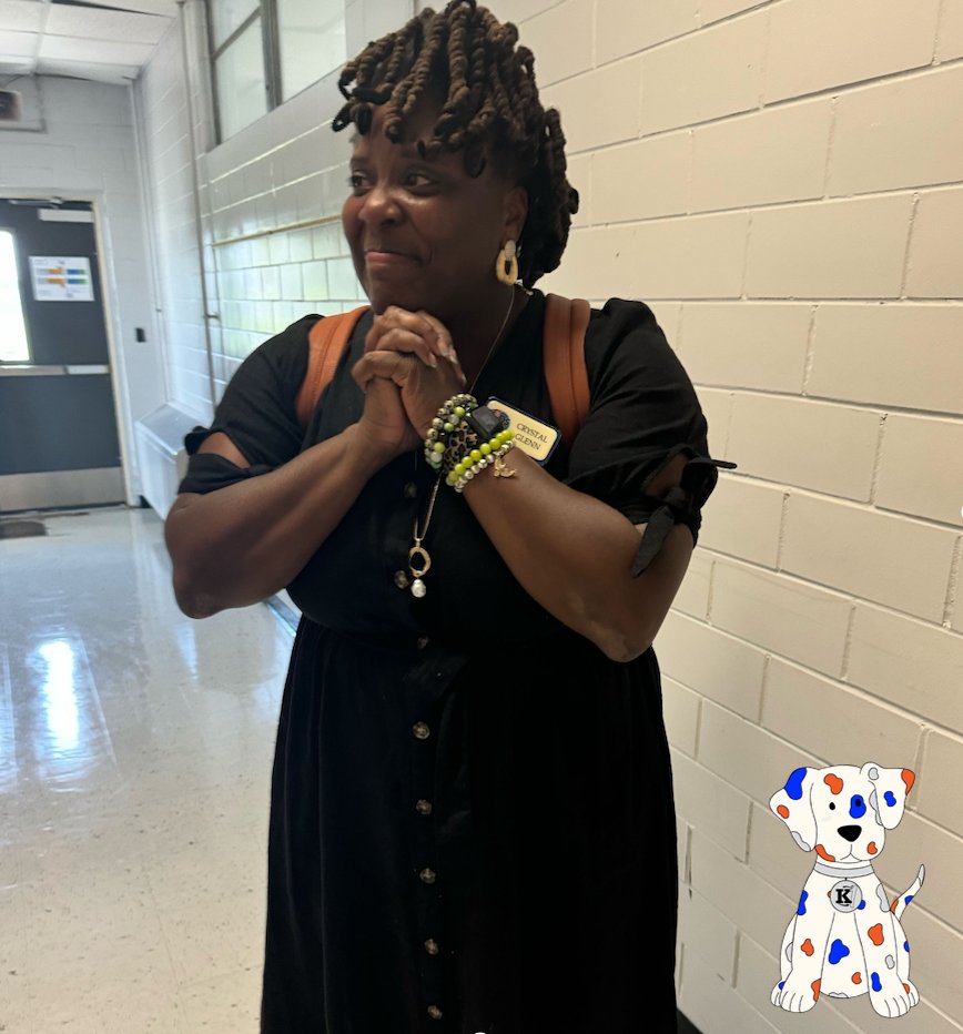 K1Education's tweet photo. #WhereIsWinnie? 🧡🐶💙
Congratulations to MS #KidsFirst Coach, Crystal Glenn for representing our company’s C3 Success Model! Crystal was presented with #Winnie at Booker T. Washington Elementary in Clarksdale Municipal School District. #HappytobeHere #KidsFirstAlways https://t.co/ZZSb4L5BWP