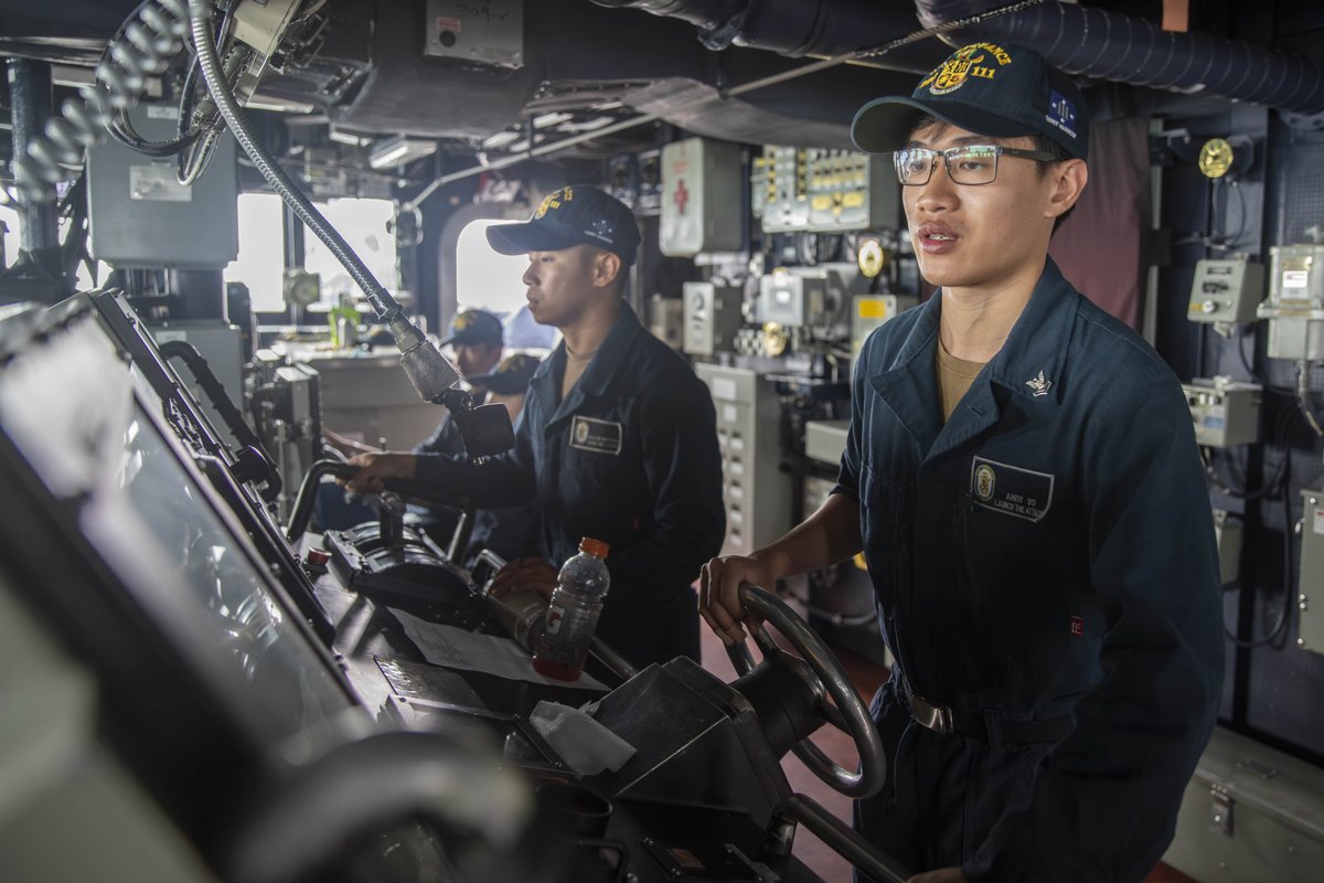 GDBIW's tweet photo. Bath-built USS Spruance (DDG 111) transited the Singapore Strait on August 14, 2024. Shown here is the Mk 38 25mm machine gun system. Spruance is assigned to the Abraham Lincoln Carrier Strike Group, part of the U.S. 7th Fleet.
#BathBuiltInAction https://t.co/WqrHgBTG7F