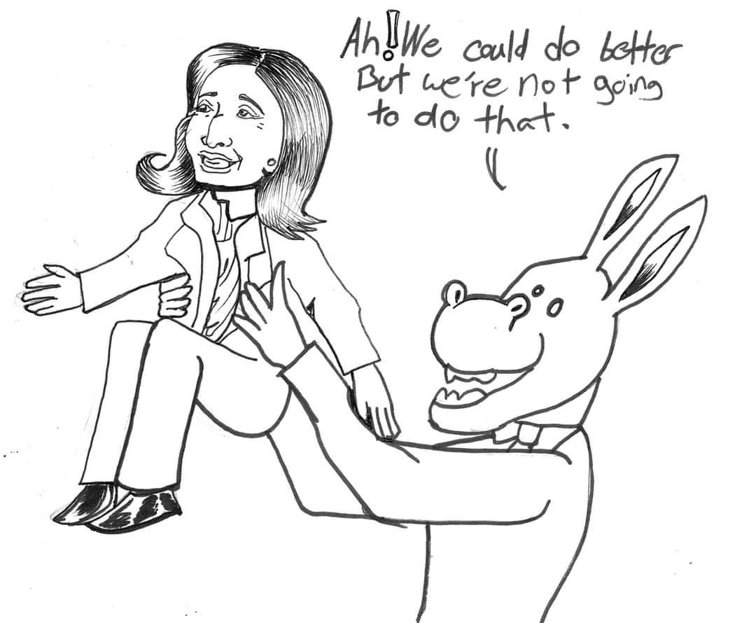 AmonsCory's tweet photo. Getting back into #politicalcartoons I'll.  have content for the right.  I hate both parties equally  #KamalaHarris2024 #DNC #Democrats https://t.co/uTOnYfiuKC
