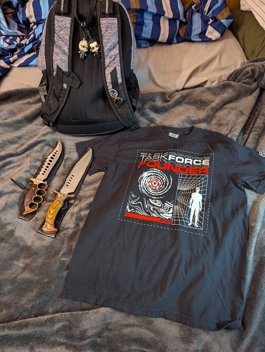Curigury's tweet photo. @RedWebPod Alright bag is packed, knives are sharpened. Where and what are we hunting? https://t.co/q8jFOB78fZ