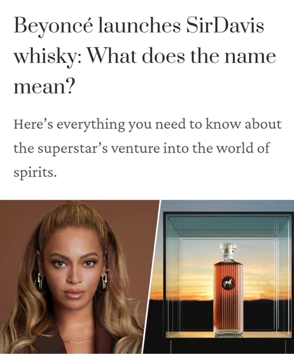 MathewKnowles's tweet photo. Beyoncé, congratulations on the launch of SirDavis.

As many of you know, before the Knowles family entered the music industry, we were and still are entrepreneurs.

I am so glad to see you continuing to spread the wings of your entrepreneurial heritage which dates back to your grandmother Agnèz Deréon (House of Deréon) and your great-grandfather Davis Hogue, my grandfather, whom you have so thoughtfully chosen to honor in this new endeavor.

May you continue to soar.

Love, dad.