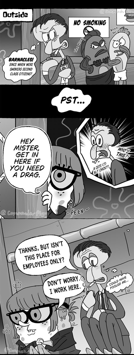 commanderpigg's tweet photo. Blowing Bubbles Behind the Krusty Krab with You🫧
カニカーニの裏でシャボン玉吹くふたり

(2/2) https://t.co/TNbmyZ83MT