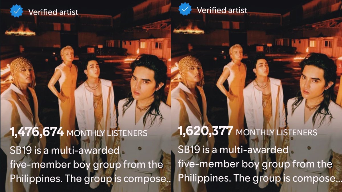 CPTLeviACKRMN's tweet photo. Aug 19 4:40PM VS Aug 20 6:20PM

This is SB19 at 9PM
@SB19Official #SB19 https://t.co/UinWka37KF