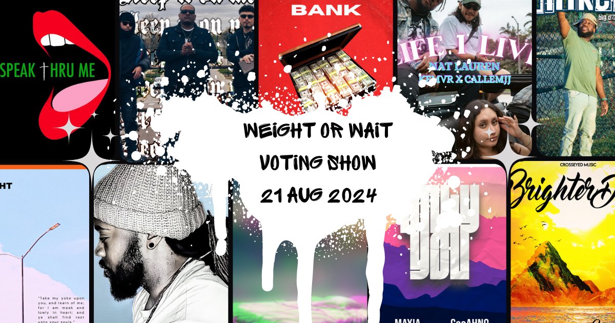 HolyCulture's tweet photo. Who will win this week's Voting Show? Polls are open until Midnight on Wednesday. The winner will be announced on Thursday, and the track will be added to the rotation immediately. 

Head over to Holy Culture to cast your vote.  

#inspiration #cleanrap #holyculture https://t.co/SCjDpBAQyk