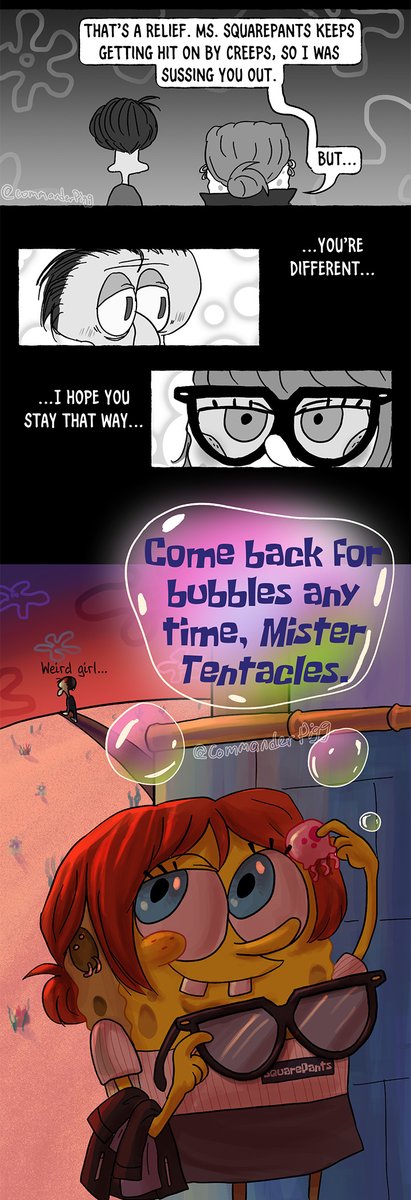 commanderpigg's tweet photo. Blowing Bubbles Behind the Krusty Krab with You🫧
カニカーニの裏でシャボン玉吹くふたり

(2/2) https://t.co/TNbmyZ83MT