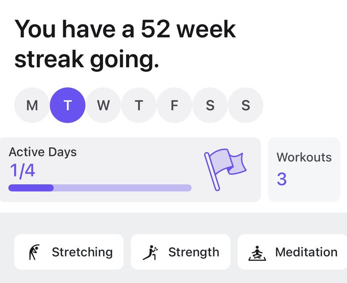 One year Peloton streak 🍻 https://t.co/4xZw5WDheh<a href="/tag/mvsales"class="tags"><span>#mvsales</span></a>