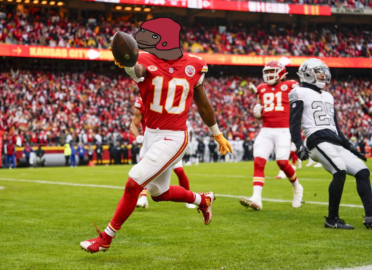 MemecoinLeague's tweet photo. 🔥 Isauh Pochacu is set to explode for the #Cheeths in 2024 with PFF projecting him to hit 1,000+ rushing yards & 8 TDs! 🏈🚀 With enhanced workload, he's a prime RB2 with massive upside. #FantasyFootball analysts say he's one to watch! #IP10 https://t.co/OswaBi2K5t