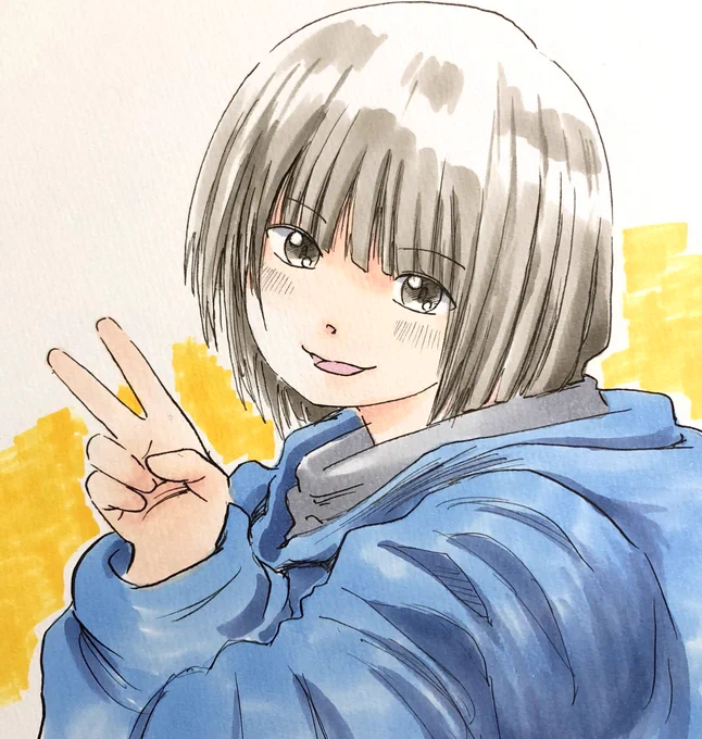 #女の子のピースを見せ合うタグやっと見つけた…#ノラえもん 