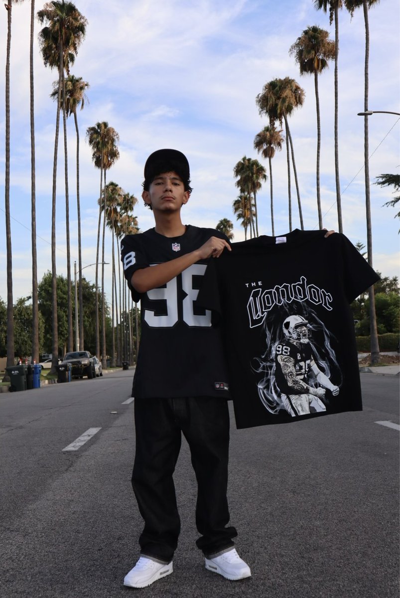 YouKnowBall_pin's tweet photo. Letโs try this one more time ๐ญ
"The Condor" tee has landed ๐ฆ
๐ Our first ever shirt is dropping this Thursday 8/22/24 @ 6 PM PST!!
We'll be giving out 2 FREE Maxx Crosby jerseys!! One jersey for the FIRST order this Thursday. The rest of the orders will be entered into a raffle for the second FREE jersey!! ๐ดโโ ๏ธ
Sizes S-XXL available!! LIMITED QUANTITIES