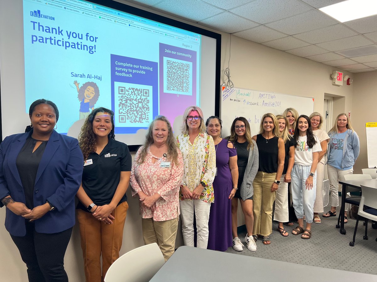 ELLevation training for the 24-25 school year is off to an awesome start! Thank you, Sarah for helping train educators in Region 2! JOIN US IN A REGION NEAR YOU! Don’t miss this great training opportunity! Register here: docs.google.com/document/d/1FE…