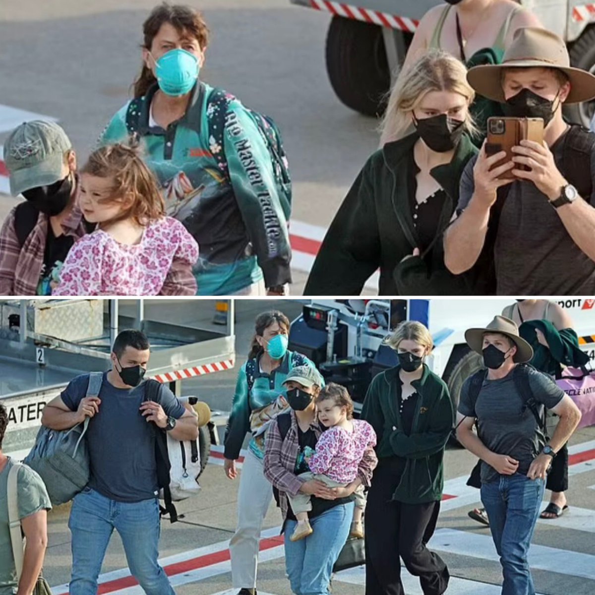 SMpwrgr's tweet image. 1/3

Are the Irwin family the Violet Afflecks of Australia? 

Well informed &amp;amp; precautious of airborne infectious threats on planes

Great to see the entire family in high quality masks at the airport - Terri, Bindi, Robert &amp;amp; partners