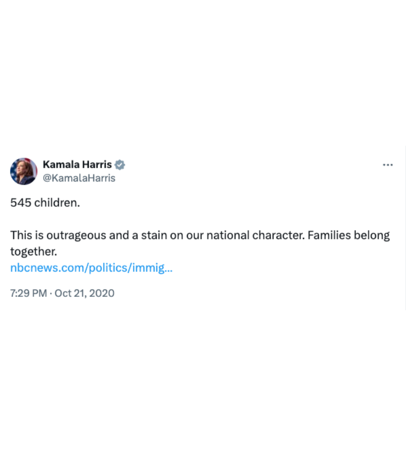 SteveGuest's tweet photo. UPDATED: In 2020, Kamala Harris said DHS not being able to find the parents of 545 children was "outrageous and a stain on our national character."  

Now under Border Czar Kamala Harris's leadership, DHS has lost nearly 300,000 illegal migrant children.

That's a 54,945.9% increase.

Meanwhile, Kamala now is MIA.