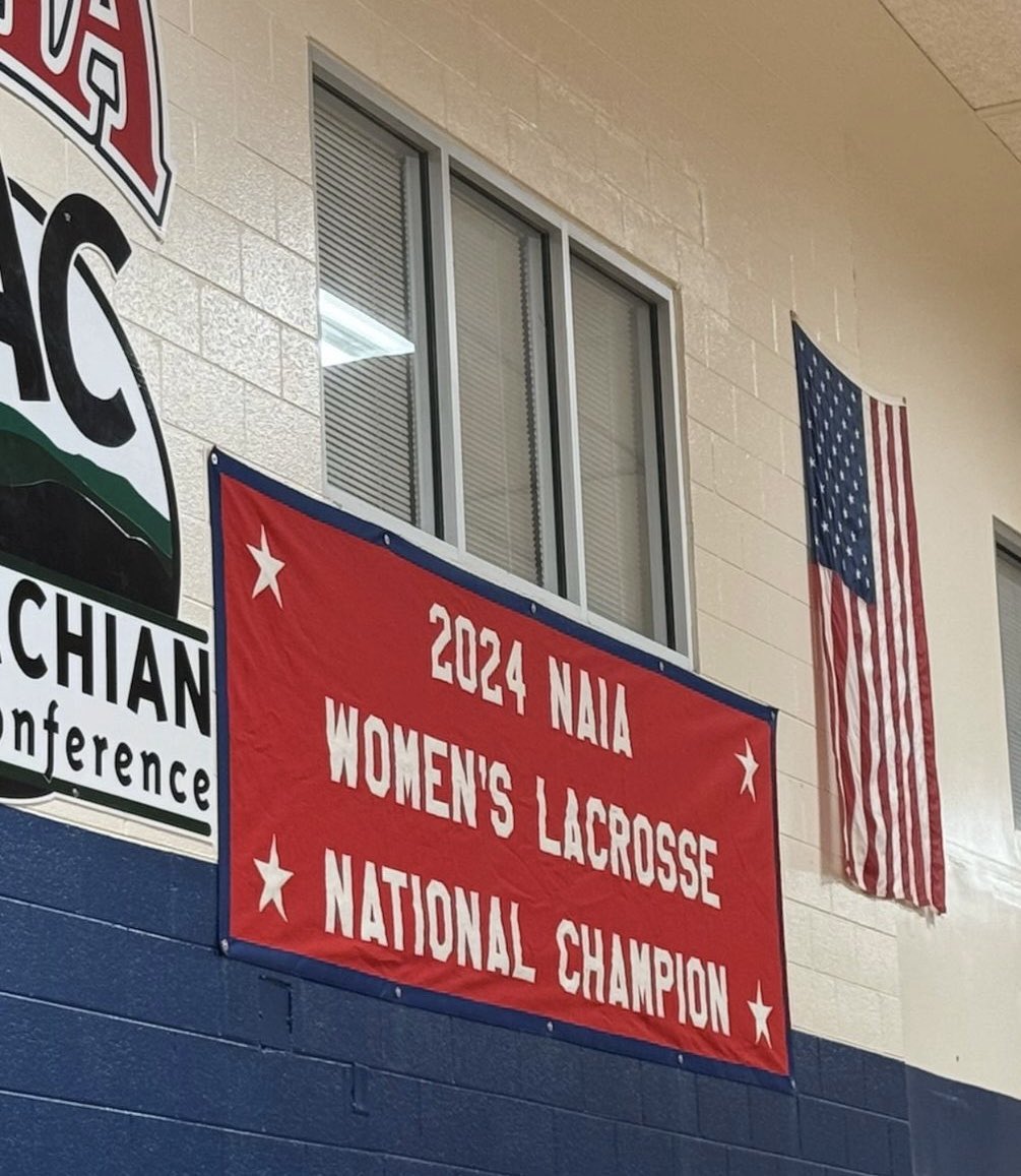 The banner is hung!!!  <a href="/NAIA/">NAIA</a> <a href="/RU_Eagles/">Reinhardt Athletics</a> National Champs!!!!