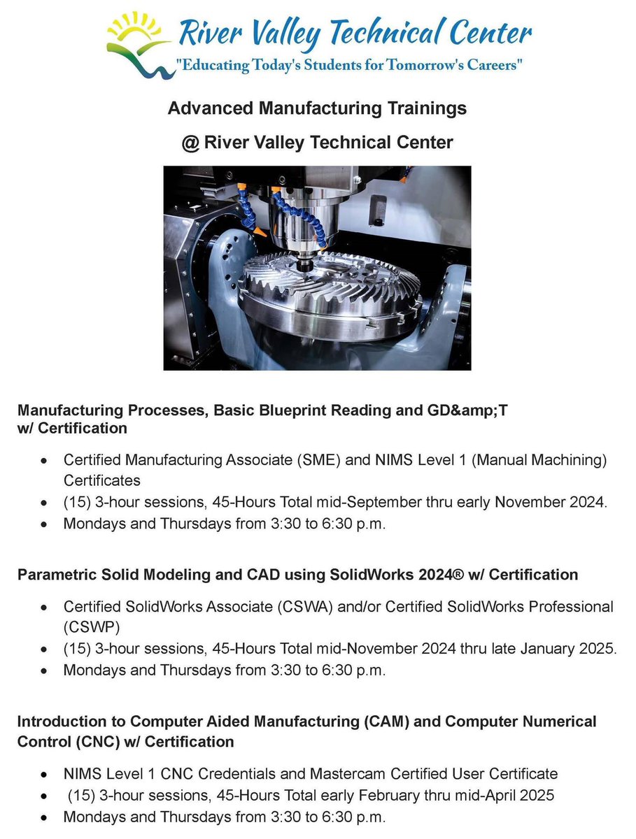 Click here to register:  rvtc.org/adult-ed