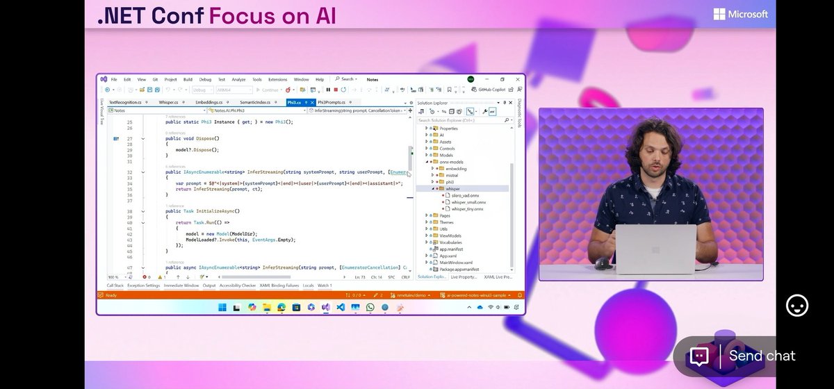 sinclairinat0r's tweet photo. Whoa whoa whoa! Do I see #arm64?!?!? I woke up from my little nap at the right time! I can't wait to dig into Windows Copilot Runtime on my @surface laptop 7
#SnapdragonXElite
@metulev ๐ฅ๐ฅ๐ฅ
#dotNETConf #focusOnAI ๐ฎ https://t.co/zCC12d9bm8