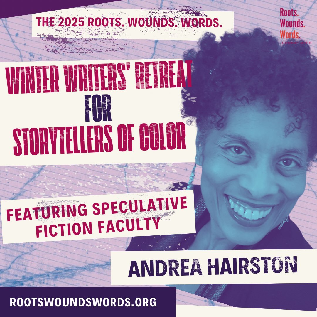 Andrea Hairston, author of Archangels of Funk, has joined RWW’s Winter Writers’ Retreat as our Speculative Fiction Faculty! Apply to study craft with Andrea at the 2025 Winter Writers’ Retreat for Storytellers of Color today! The app closes on Sept. 8th! rootswoundswords.submittable.com/submithttp://s…