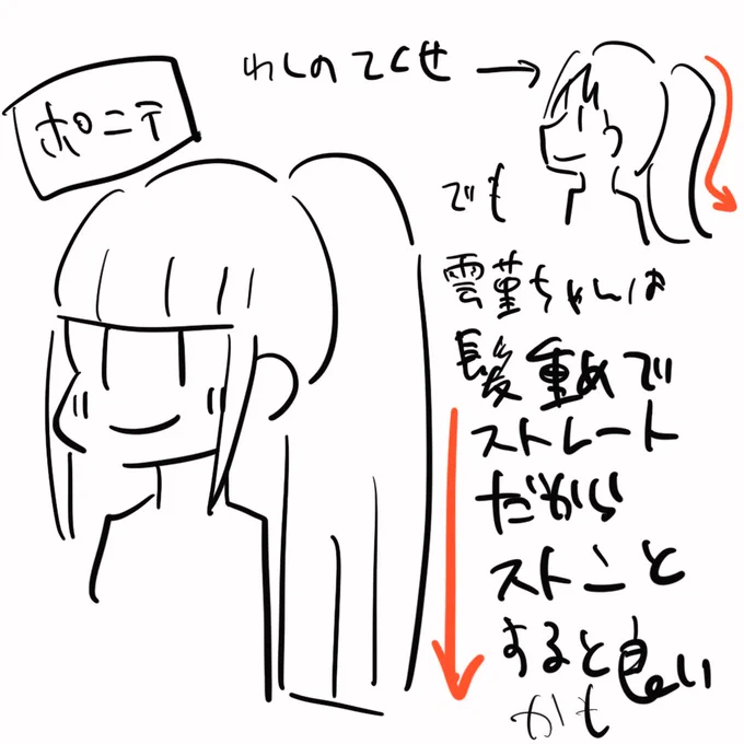 @kagitobi_oekaki アドバイスじゃなくて独り言なのでぇ〜
こんな感じだといいんじゃないかな的な
絵はいくらでも嘘つけるから好きな嘘ついてヘキを出してけぇ!とも思うから好きに描いて
自然なのはこうかなという感じかも🦆 