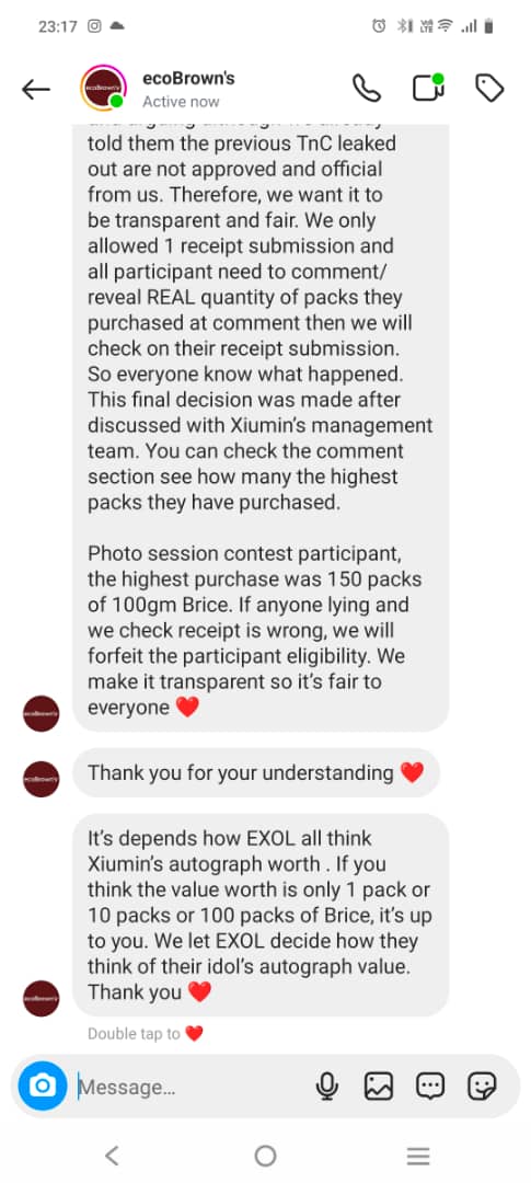 ctnuraisyah54's tweet photo. Tak yah beli guys. Kalau nak sangat sign Abang long xiumin baik beli pc or album @XIUMIN_INB100
#BriceXiuminMoment
#XiumInMalaysia https://t.co/CAtNqgTn9s