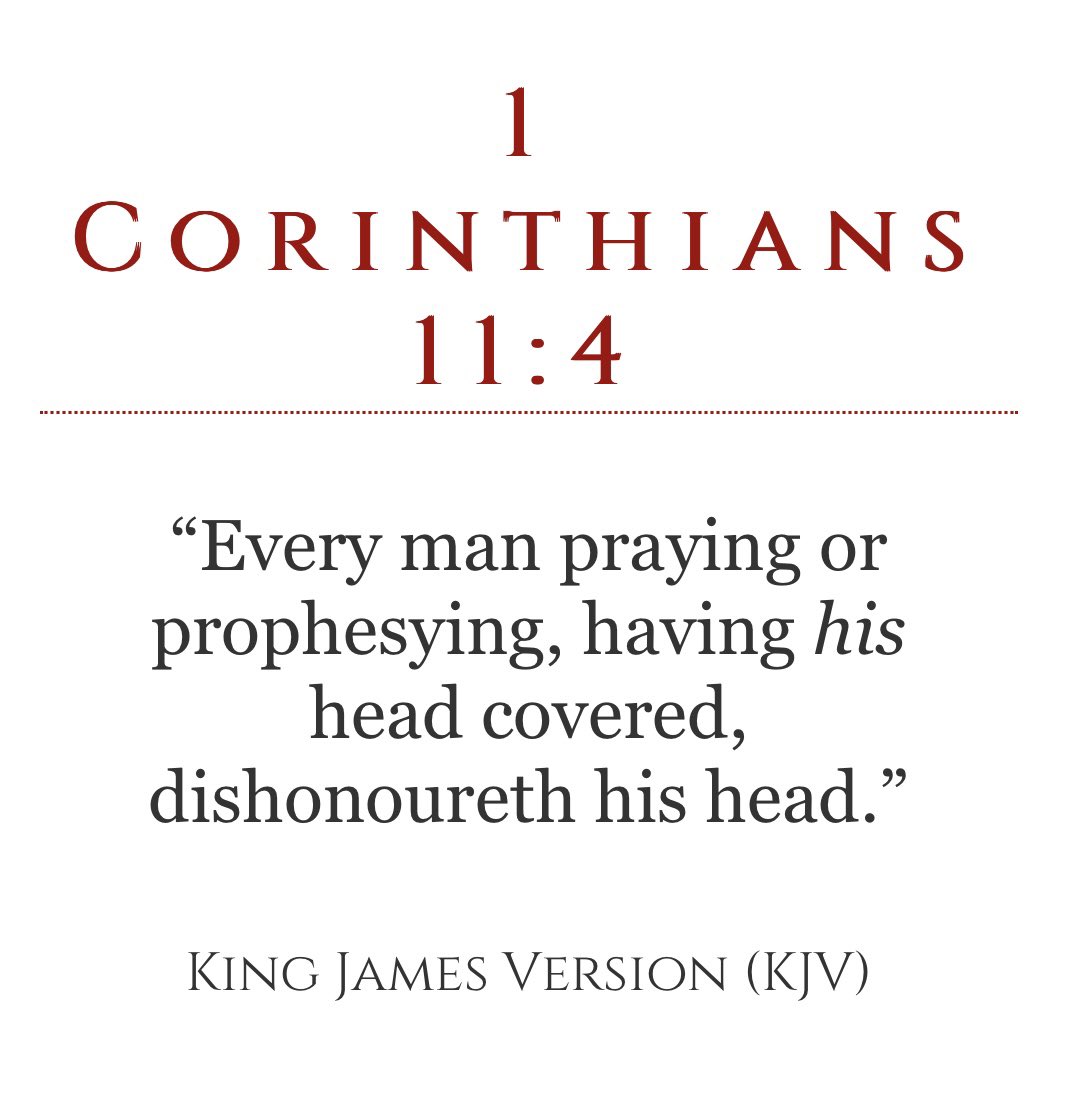 RapahYail's tweet photo. The Apostle Paul spoke against it, and it wasn’t a custom of the Israelites, but a custom of the Greeks. Men aren’t supposed to cover our heads when dealing with the scriptures. You gon do what you want tho. https://t.co/06e2uAz66z